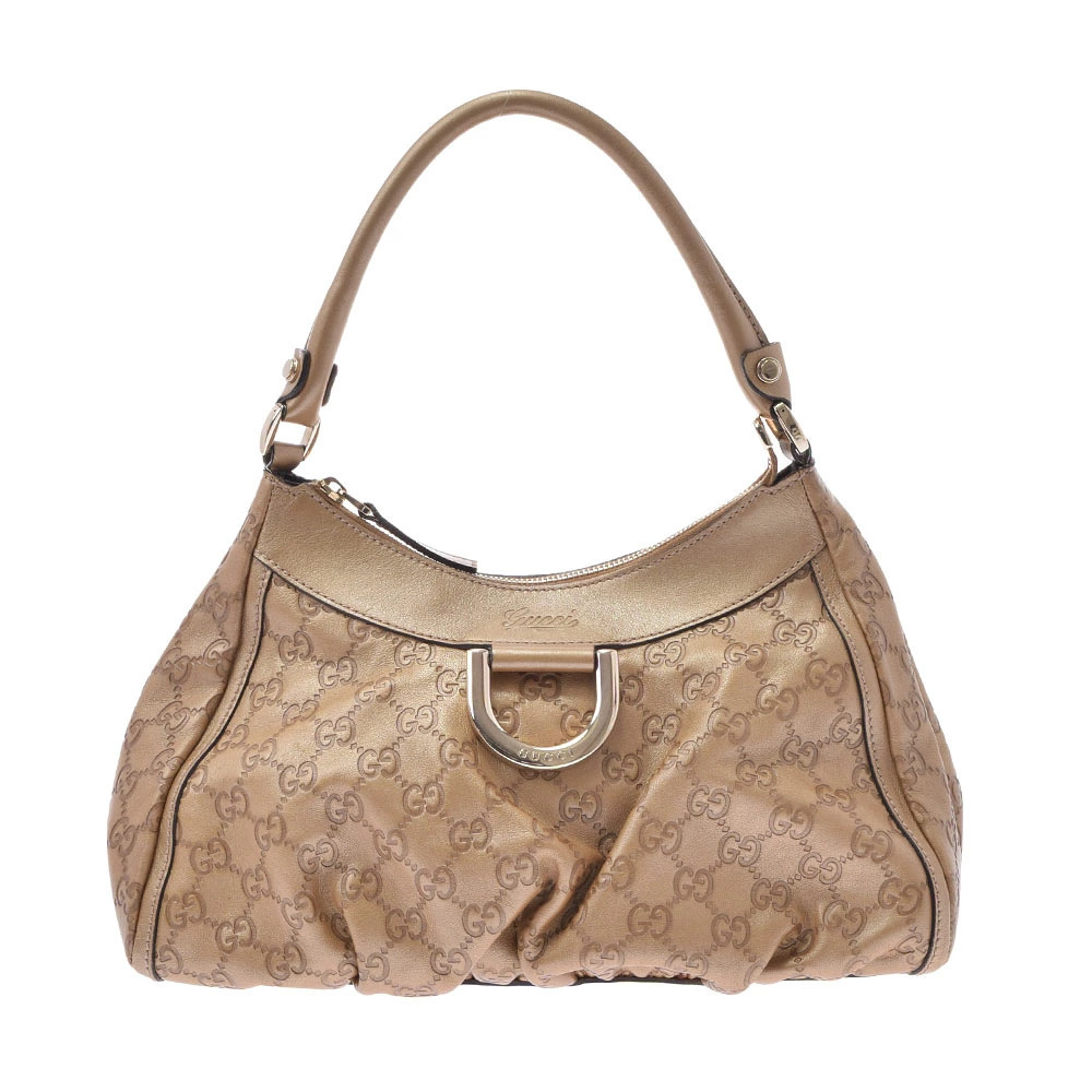GUCCI Gold Calfskin Hobo Bag